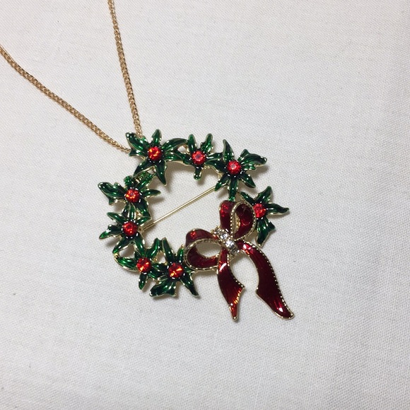 🍏50% OFF/3+... Christmas Wreath Brooch/Pendant - Picture 8 of 14